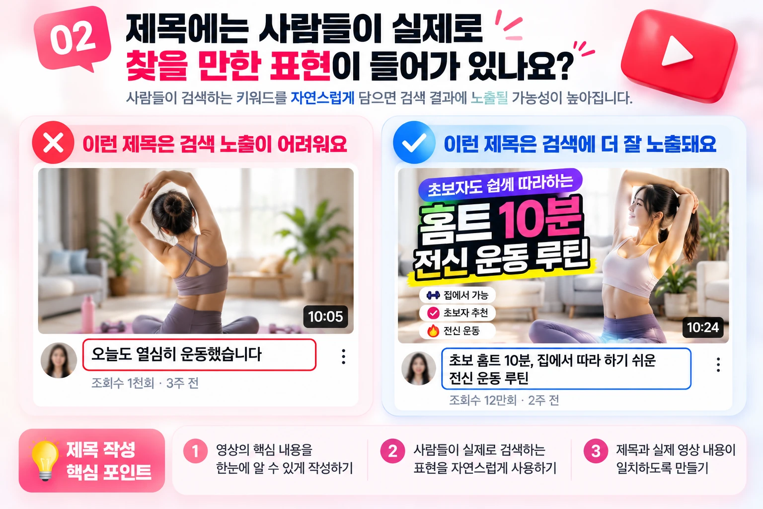 유튜브 검색 노출, 내 영상이 검색 결과에 나오게 하려면 무엇을 바꿔야 할까?